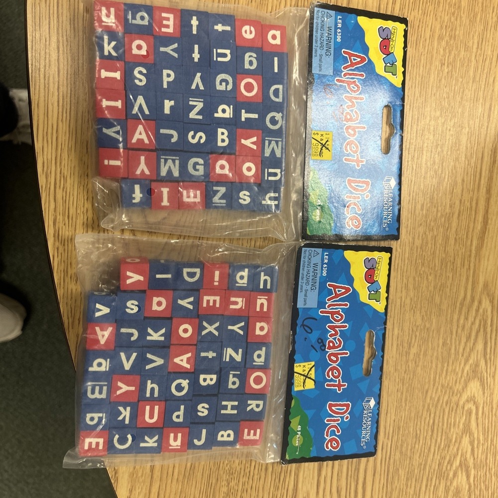 Teacher Created Resources Foam Alphabet Dice, 48  Per Pack, 2 packs